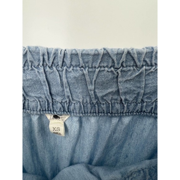 J. Crew Denim Mini Dress Blue Women's Size XS 100% Cotton - Picture 3 of 6